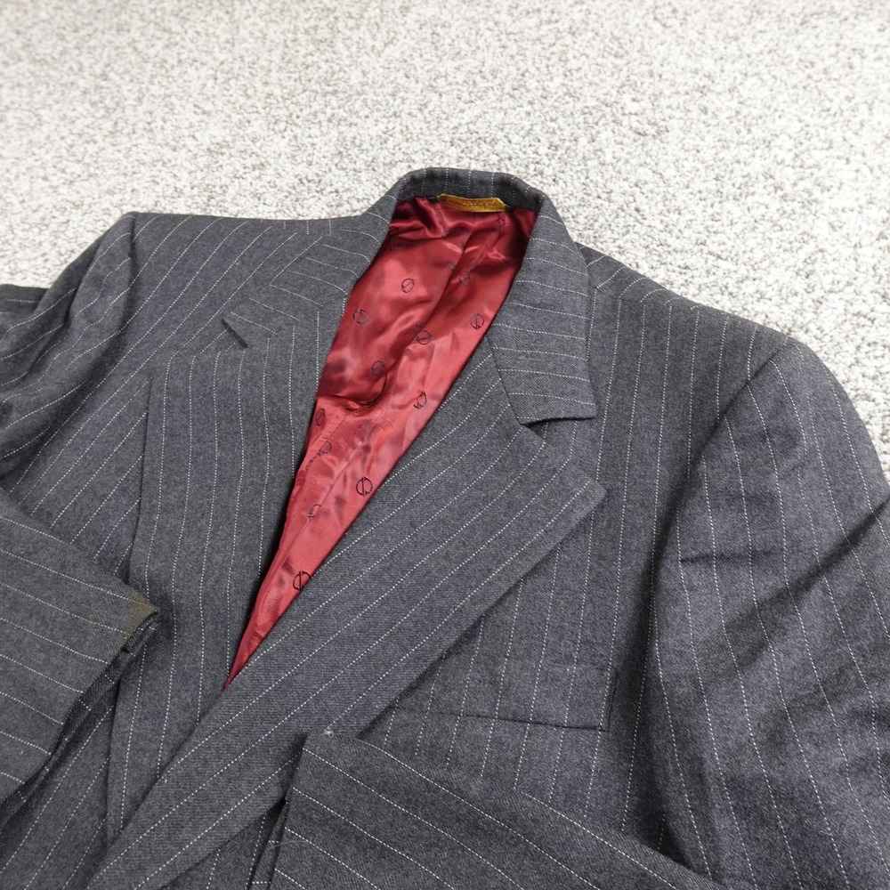 VTG Christian Dior Hart Schaffner Marx Blazer Mens 42 Gray Sport Coat Suit‎ 70s